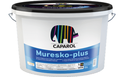 Muresko-plus Vopsea de fatada universala, Intarita cu siloxan, cu Inalta capacitate de difuzie, hidrofoba. 15Lt.