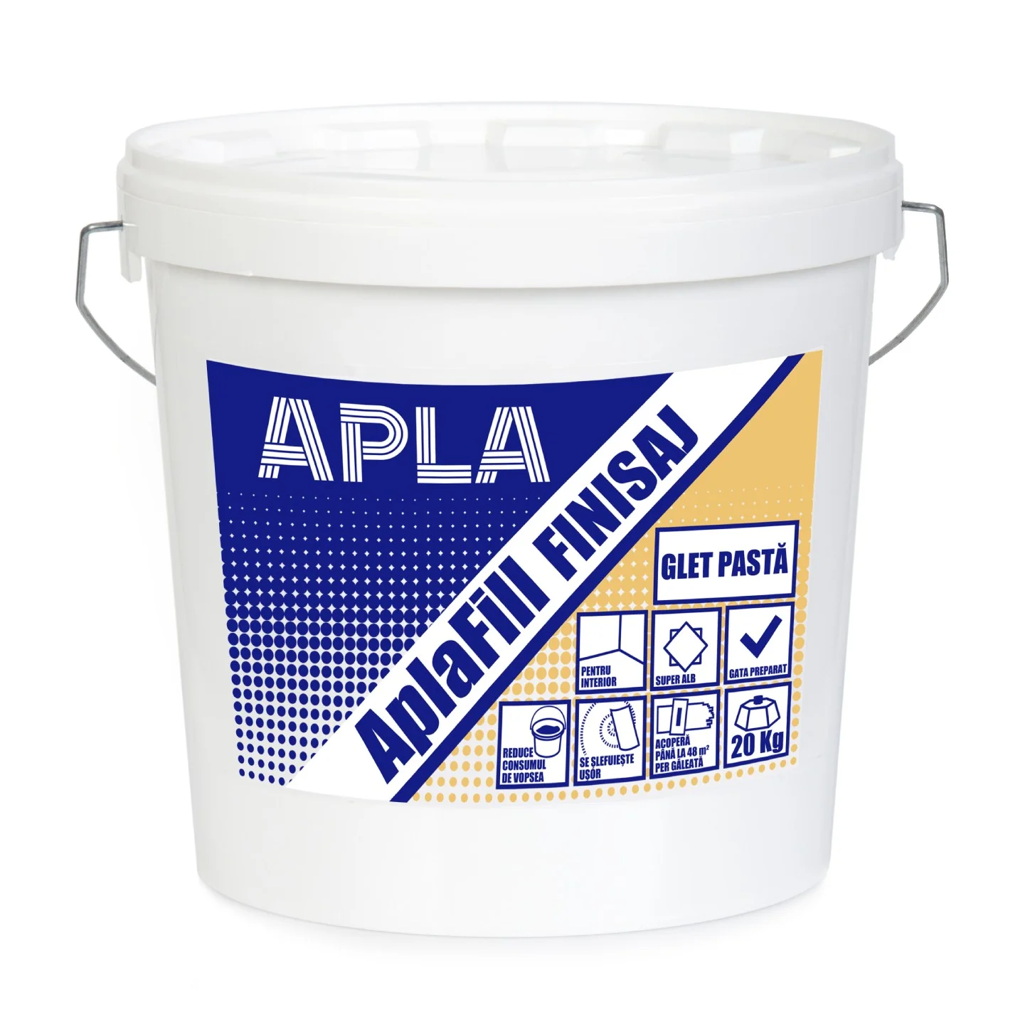 Apla Fill Glet alb pasta gata preparat pentru finisaj interior 20kg Apla Fill Glet alb pasta gata preparat pentru finisaj interior 20kg - imagine 1