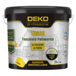 DEKO T8300 Tencuiala Polimerica cu Silicon si Fibre Baza Colorare PAS SI TRA:F20,F30,R15,R25, Nuante gata Colorate R15: Cassiano,Milano,Rimini,Modena; F20: tallinn, Helsinki,Stockolm,Oslo 25 kg