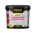 DEKO T8500 Tencuiala Siliconica Hidrofoba Granulatii Baze Colorate PASF10,PASF20,TRAF20,PAS R15,TRA R15,PAS R25,TRA R25 la Comanda : PAS SI TRA F10,PAS F30,TRAF30) 25 KG