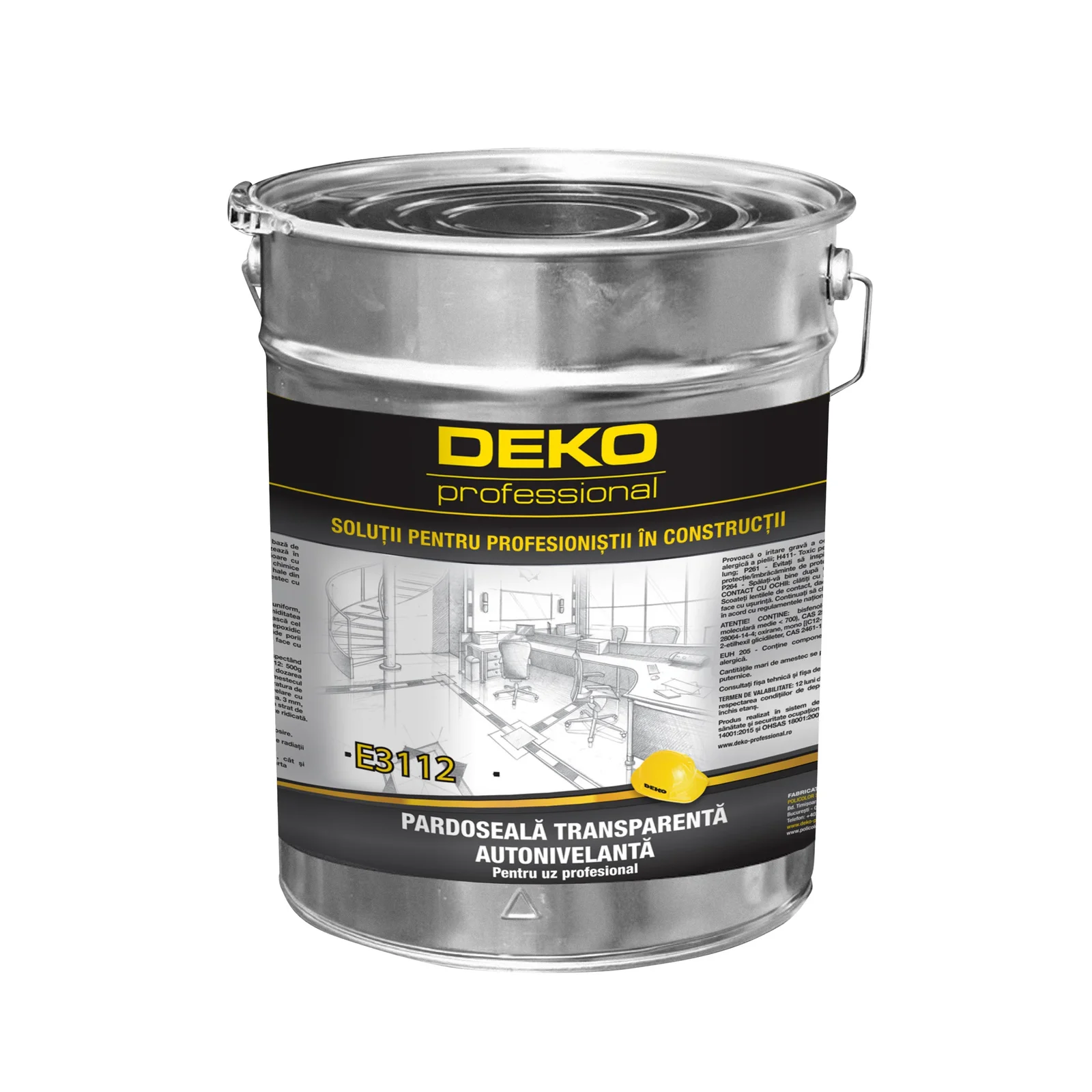Deko -E3122 Pardoseala epoxidica autonivelanta decorativa transparenta 10kg( se foloseste in sistem cu intaritorul I3122) Deko -E3122 Pardoseala epoxidica autonivelanta decorativa transparenta 10kg( se foloseste in sistem cu intaritorul I3122) - imagine 1