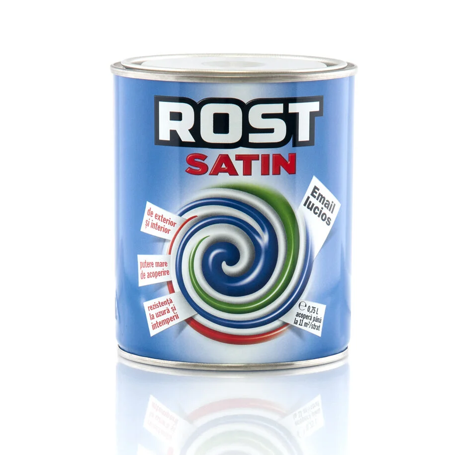 Vopsea email superlucios ROST satin alb 10l Vopsea email superlucios ROST satin alb 10l - imagine 1